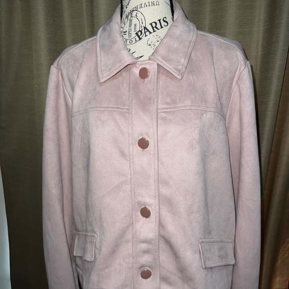 Anne Klein Women's 5 Button Jacket with Flap Pockets, Ballet, Size: XL - Picture 4 of 9